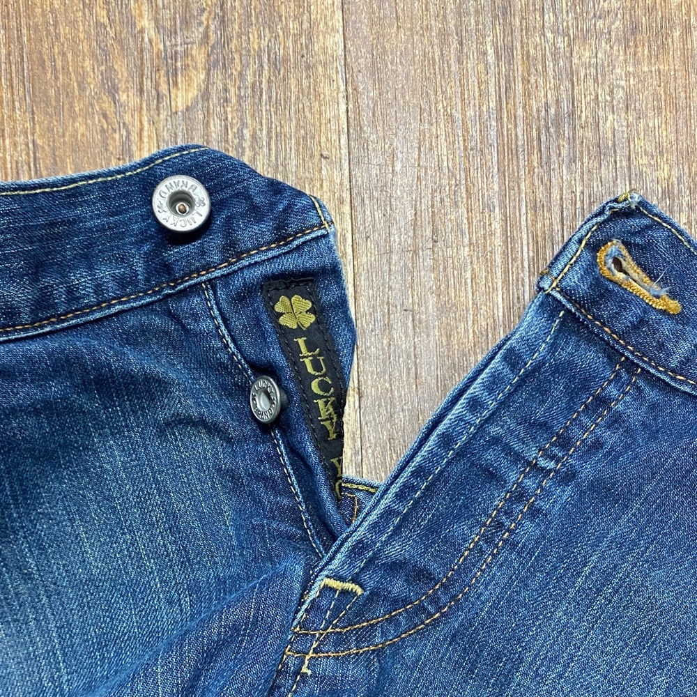 Lucky Brand size 16/33 Dungarees Straight boot Jeans stretch casual comfy - Picture 16 of 16